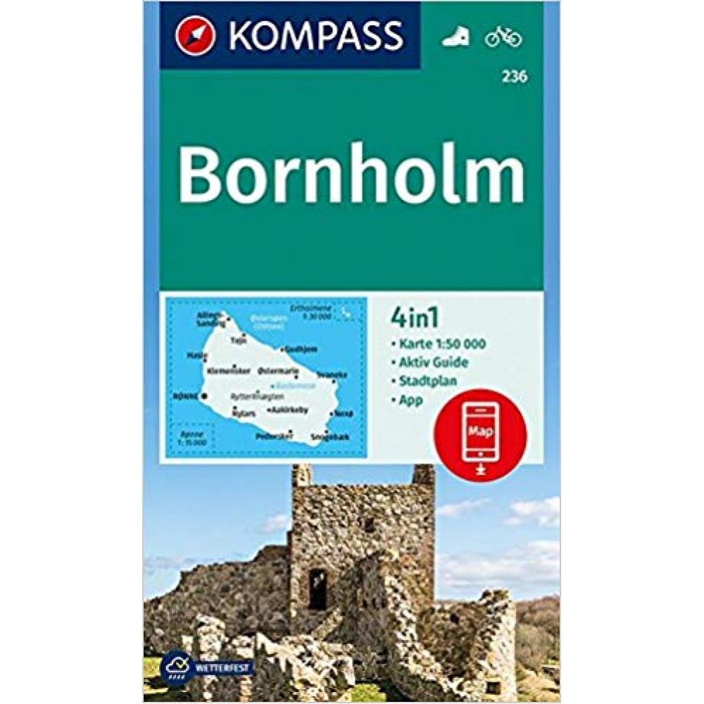 236 Bornholm Kompass Wanderkarte